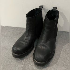 Aldo black leather boots